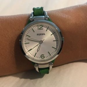 Fossil Georgia Three Handed Leather Watch